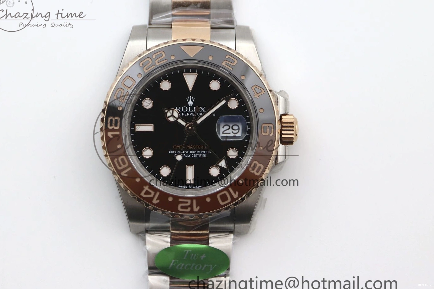 MiroTime 0416 GMT Master II 126711 CHNR 904L SS TW+ 1:1 Best Edition on SS RG Bracelet VR3186 CHS FreshLook 1976